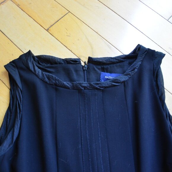 Piazza Sempione Black Wool Sleeveless Dress IT 42 - Picture 7 of 14